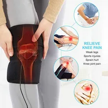 1PC Protective Gear Electric Heating Knee Pads Hot Compress Electric Leggings Elderly Massage Knee Warm Thighs Protector D40 infrared knee pads moxibustion joints warm electric heating leggings waist leg heath care chinese massage r4
