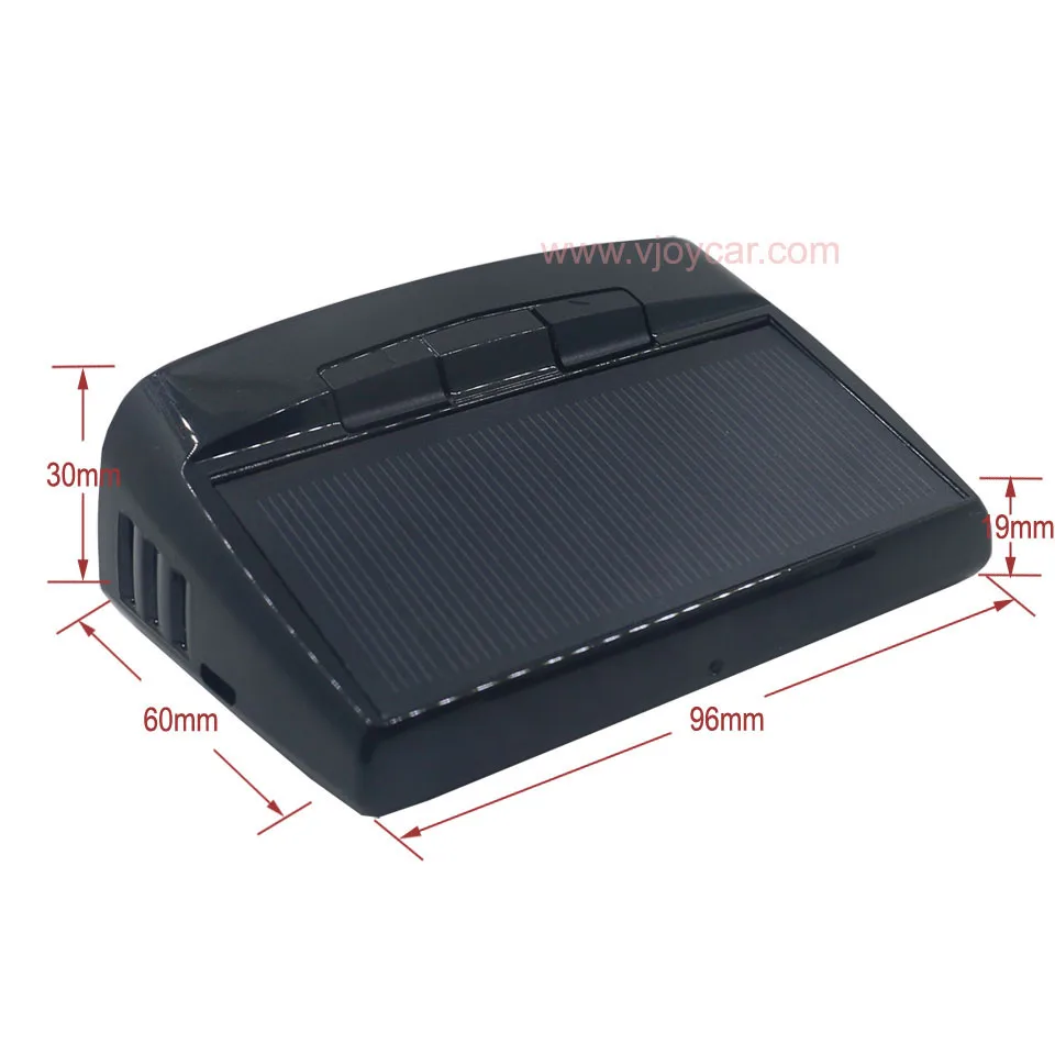 VJOYCAR TW400 Tire Pressure Monitor System 4 Wireless External Sensors Cigarette Lighter Solar Panel Display Temperature Alarm