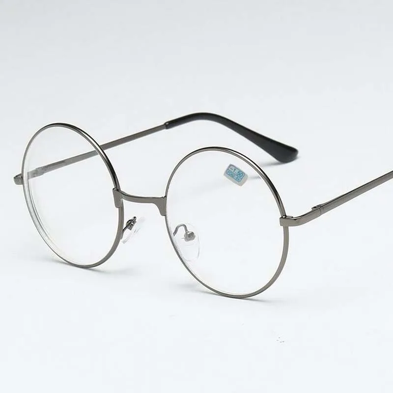 Myopia Optical Glasses Round Retro Metal Frames Clear Lens-1.0 to-4.0 For Men Women