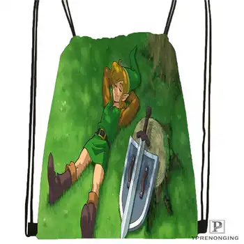 

Custom The-Legend-Of-Zelda @01-Drawstring Backpack Bag Cute Daypack Kids Satchel (Black Back) 31x40cm#180611-01-35
