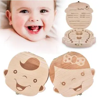 

Tooth Box Portuguese Poland English Italy Spanish Turkey Dutch Greece Wood Storage Box For Baby Organizer Box For Milk Teeth
