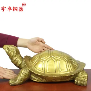 

19'' China Fengshui Copper Tortoise Bronze Statue
