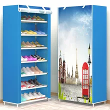 New style Shoe rack 8-layer 7-grid Non-woven fabrics large shoes rack stand removable shoe storage for home furniture