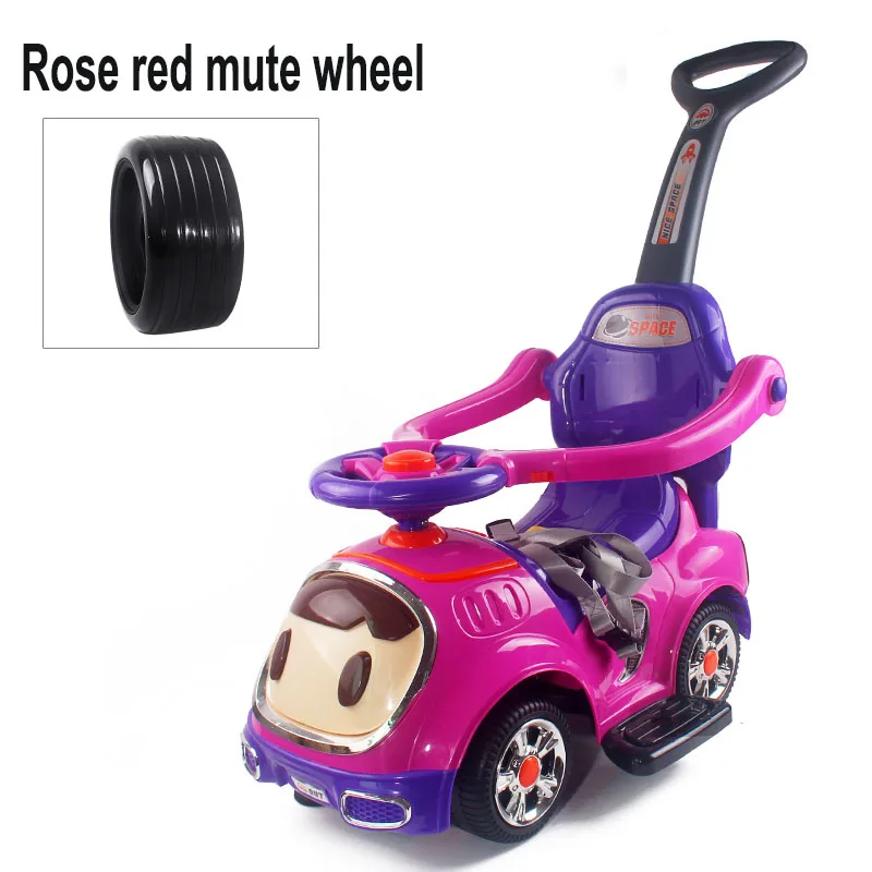 Ребенок Torsion Свинг автомобиля с Push-бар четыре колеса скользящая игрушка коляска в виде машины 3 в 1 Yoya коляски, игрушки для мальчиков - Цвет: Re M