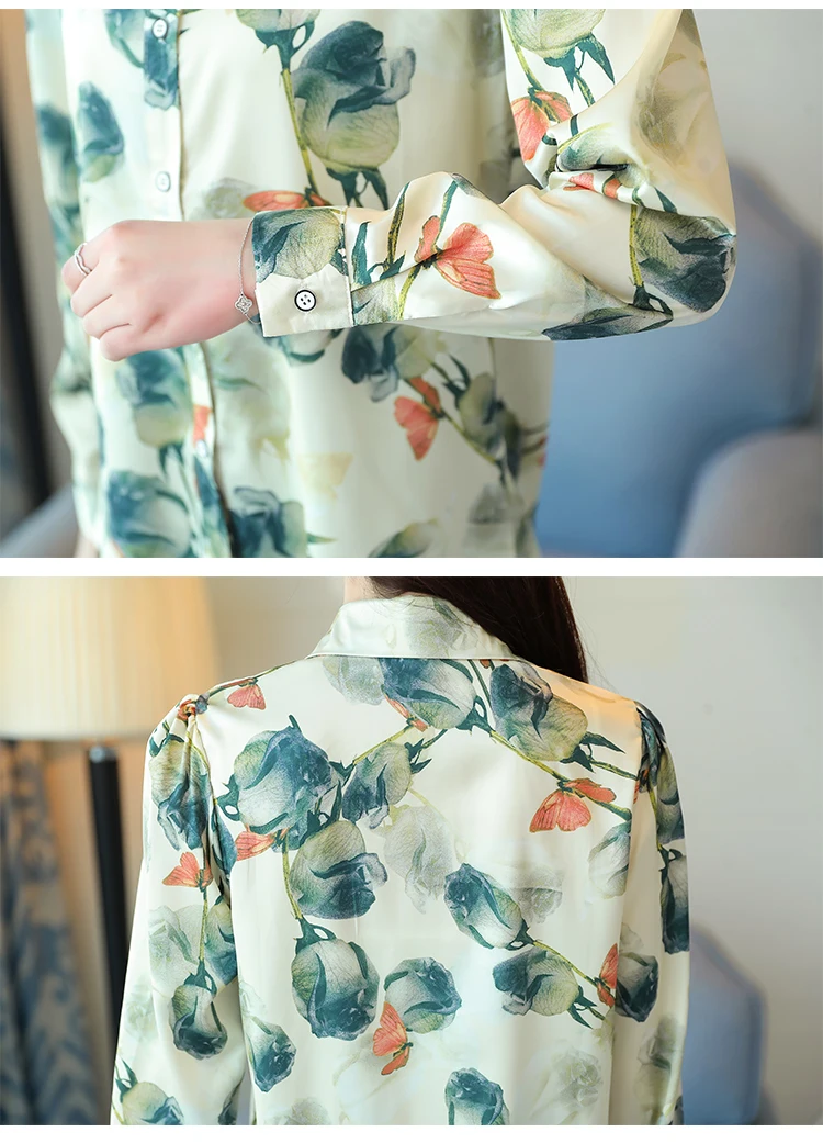 Женские большие размеры Женские топы и блузки с цветочным принтом модные рубашки с длинным рукавом винтажные в полоску Blusa Feminina 680E