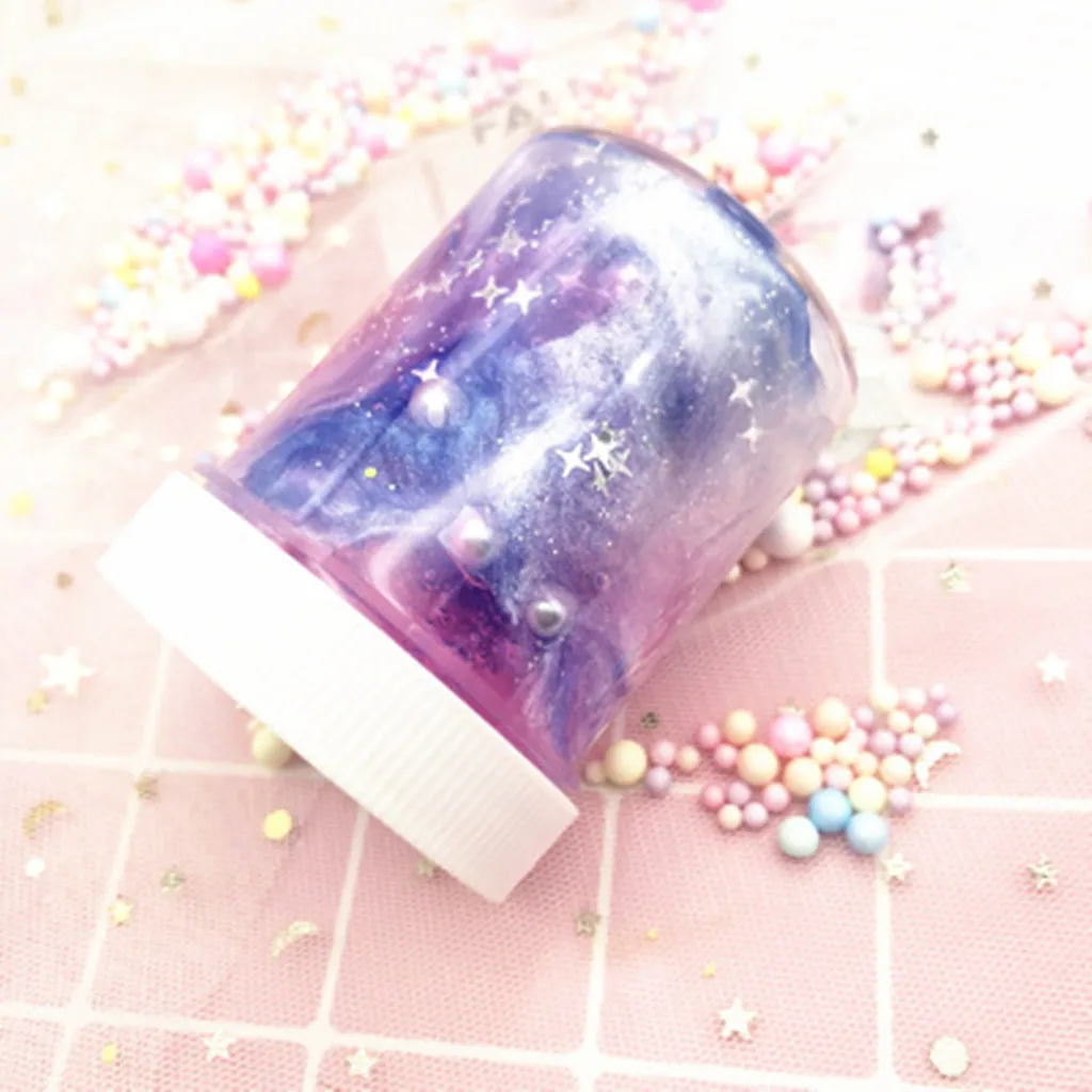 DIY ясно пушистый Slime глина игрушечная лампа мягкий звездное небо смешанные Цвет Slime антистресс мягкая глина для творчества, детские игрушки для детей, подарки для детей k319