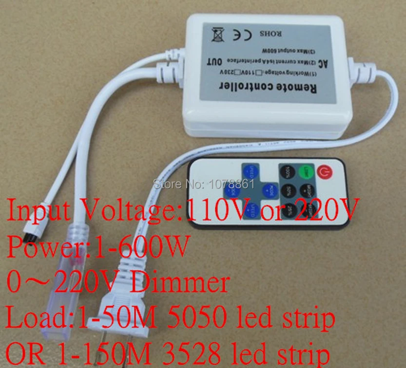AC: 220 V 230 V белый, уличный, светодиод веревка свет AC: 110 V 120 V светодиодный лента 5050 SMD светодиодный Рождественский свет+ пульт дистанционного ИК сенсорный контроллер