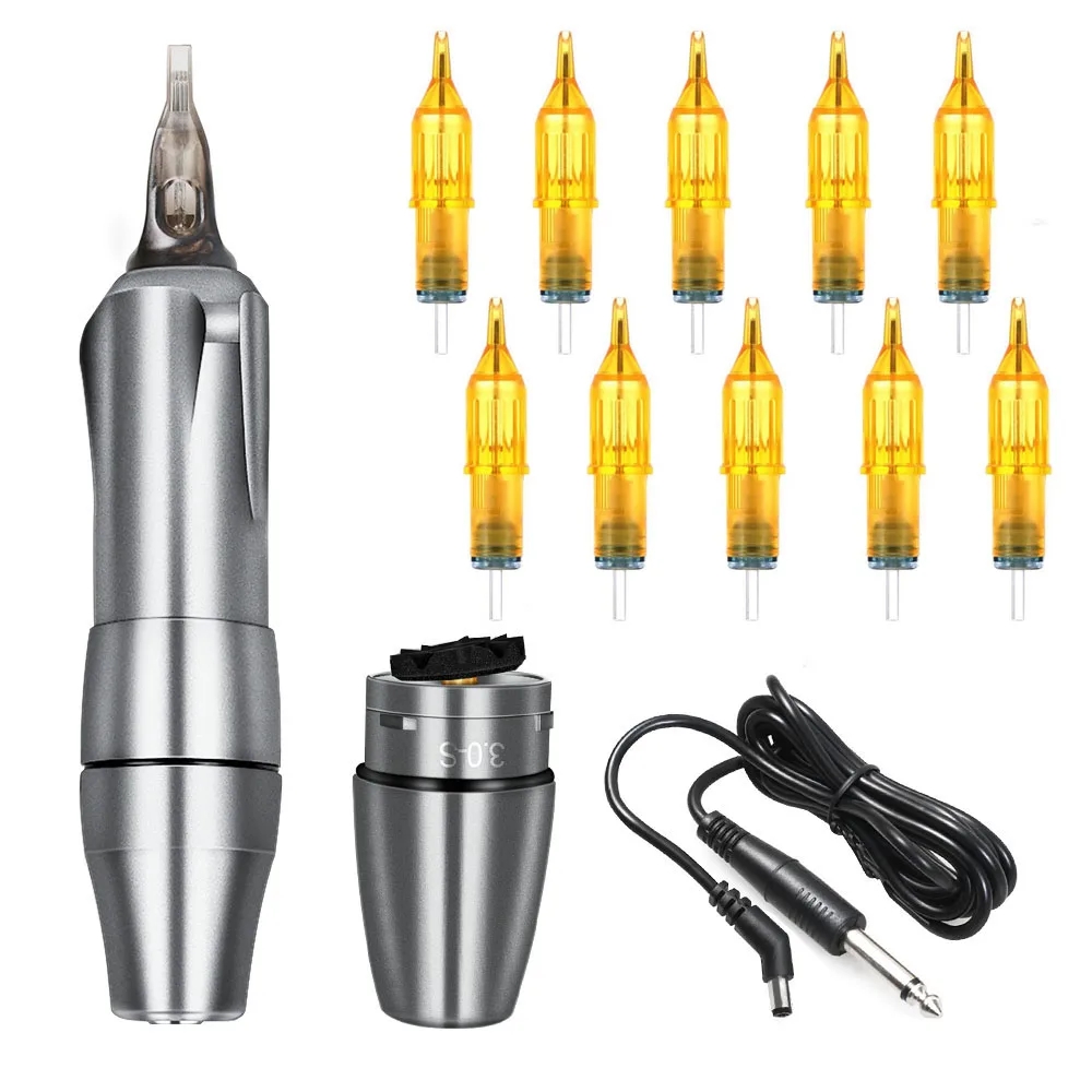 

BIOMASER Rotary Tattoo Gun Machine Powerful Tattoo Pen with Two head 3.5 liner and 3.0 Motor Tattooist Equipment Body Art