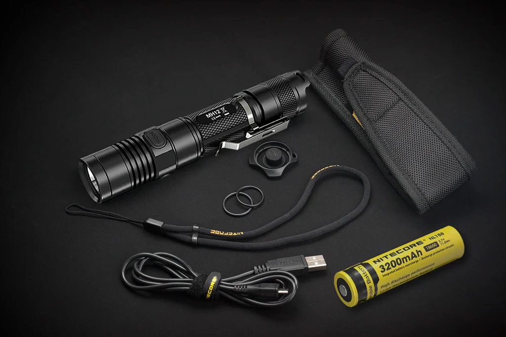 NITECORE 1000 люмен MH12 MH12W XM-L2 U2 светодиодный перезаряжаемый фонарик поисково-спасательный портативный фонарь 18650 аккумулятор