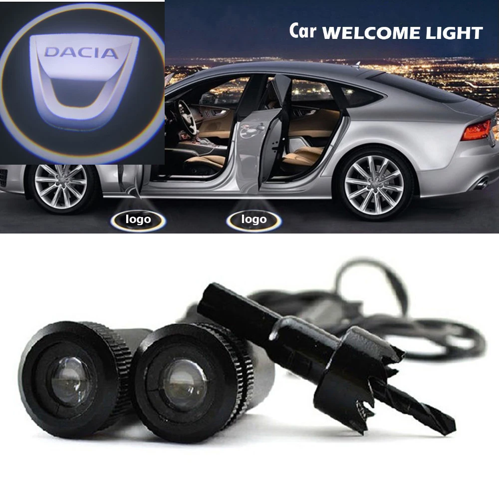 

Save 20% 2 x LED Car Door Logo Light Ghost Shadow Projector Light for Dacia Dokker Duster Lodgy Logan sandero stepway