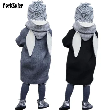 

Yorkzaler Spirng Autumn Kids Jacket For Girl Boy Long Rabbit Ear Hooded Infant Cardigan Cotton Toddler Baby Coats Outerwear