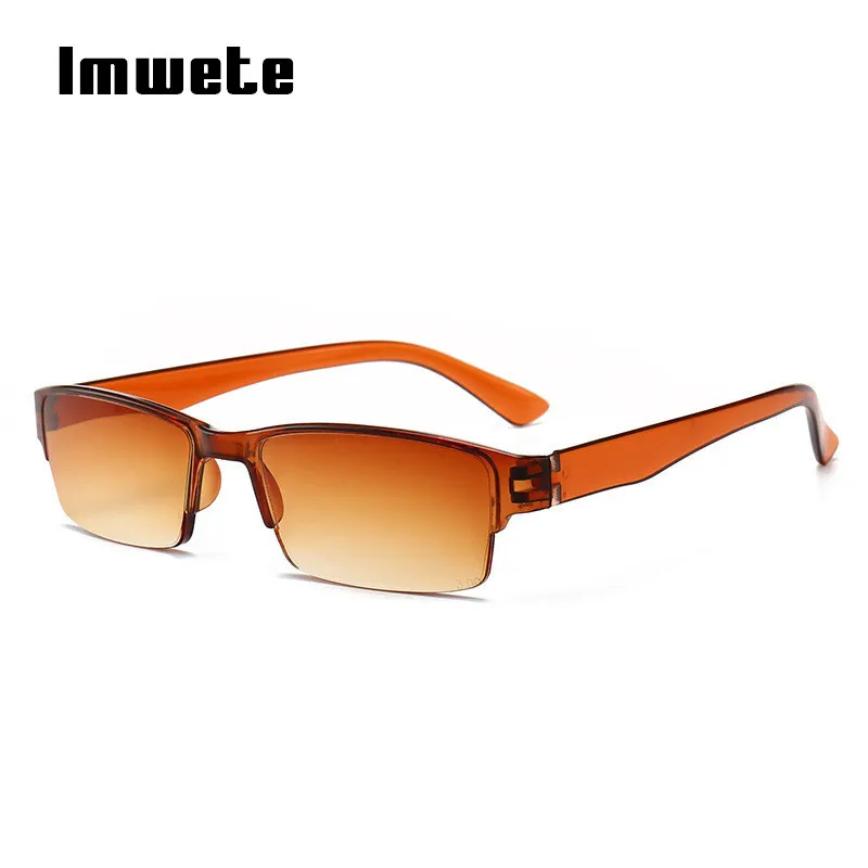 

Imwete Men Ultra Light Reading Glasses Women Retro Half Frame Glasses for Read Unisex Resin Classic Eyewear +1.0 1.5 2.0 2.5 3.0