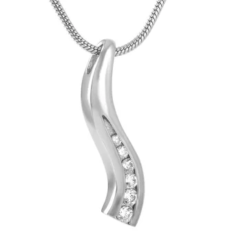 

11.11 Style S Cremation Urn Pendant Necklace 316L Grade Stainless Steel Keepsake Necklace for Loved One Memorial Ashes
