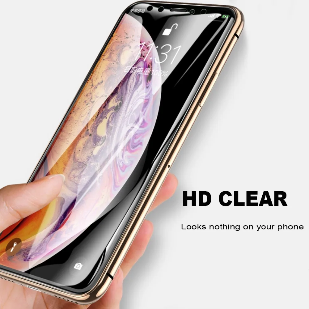 Полная Гидрогелевая Защитная пленка для iPhone X XS Max XR 6 6S 7 8 Plus нано защитная легко