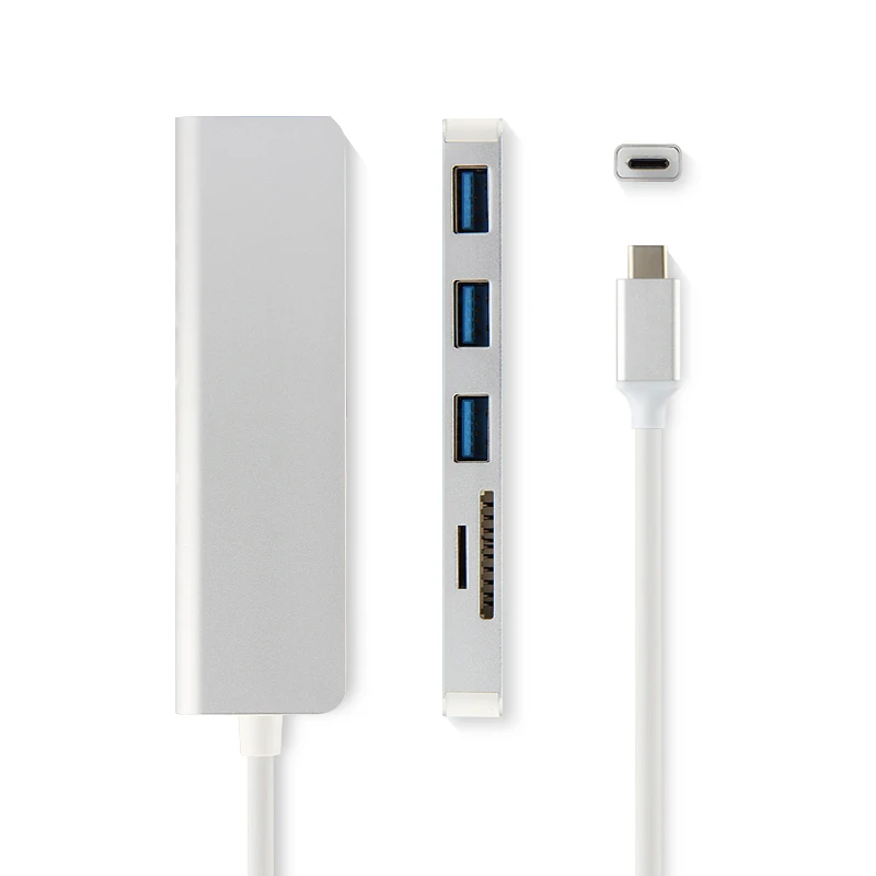 5 в 1 Type C концентратор Мульти USB адаптер 3 0 порт SD/TF кард ридер для Huawei MediaPad M5 8 4 Pro 10