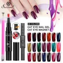 Saviland магнит Гель-лак для ногтей Ручка 3D эффект кошачьих глаз УФ-гель для ногтей замочить от 26 цветов Хамелеон для использования с магнитом гель