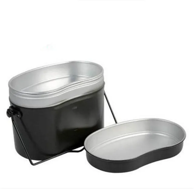 Outdoor camping lunch box aluminum German lunch box portable cooker