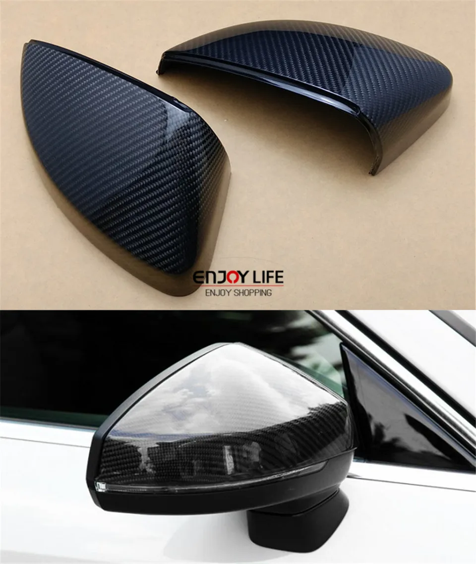 2pcs Car Rearview Side Wing Rear View Mirror Cover Trim Carbon Fiber Replacement For Audi A3 S3 8V 2012-2015