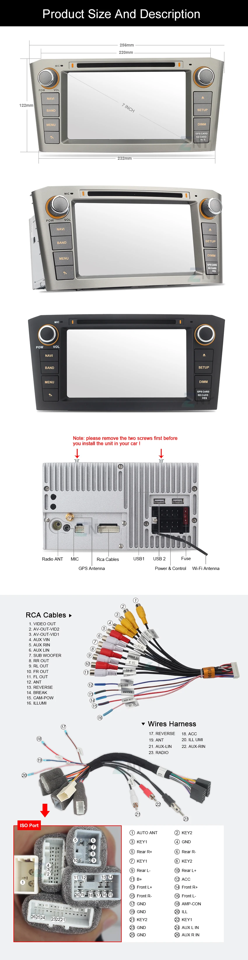 Android 9,0 Автомобильный DVD стерео 2 Din Авто Радио для Toyota Avensis T25 2003-2008 " ips мультимедиа CarPlay WiFi RDS gps навигация