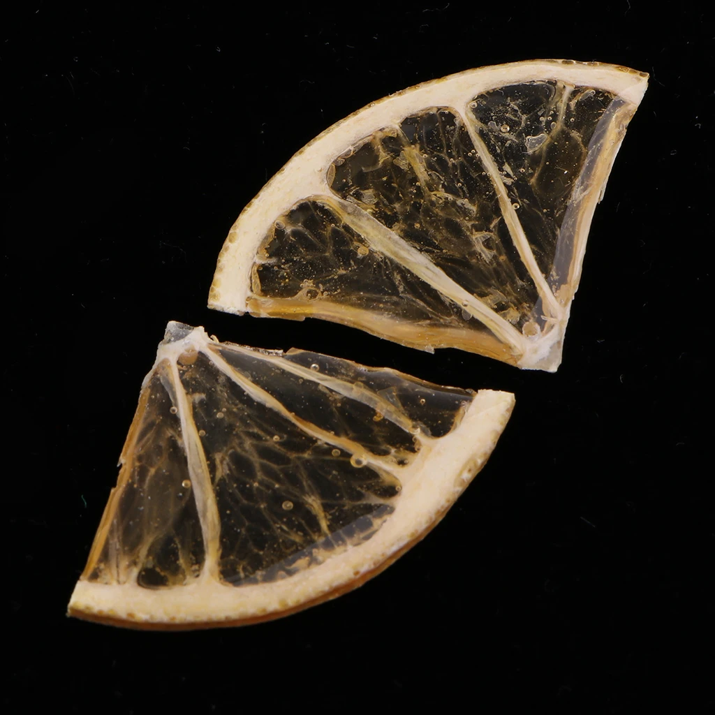 2 Pieces CUTE Dried Orange Slices Charms with Liquid Resin Covered Pre-drilled for DIY Earrings Pendant Jewelry Making Findings
