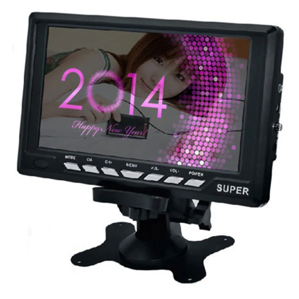 

Free Shipping Televisions 7inch TFT LCD Color Portable TV With Wide View Angle, Support SD/MMC Card, USB Flash Disk