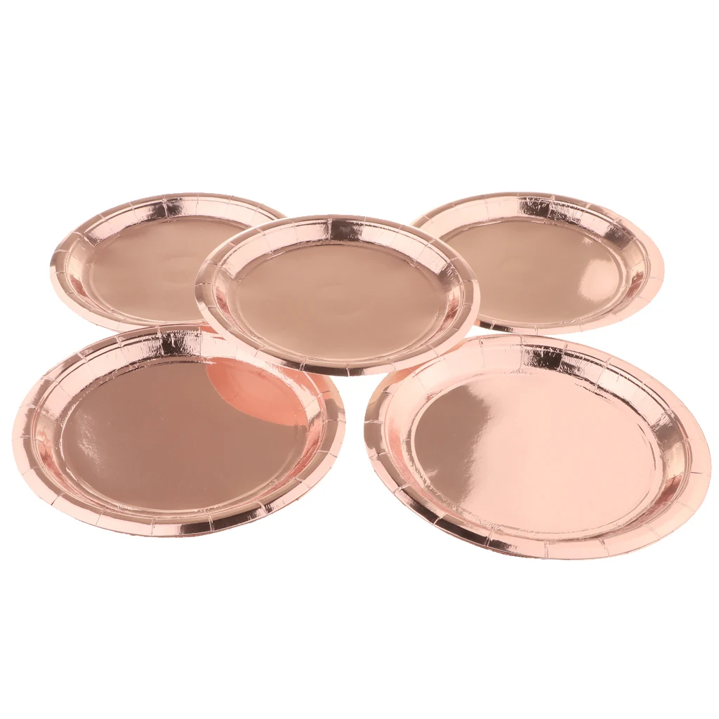 10pcs Disposable Paper Plates Dinner Plates Dessert Plates for Thanksgiving Christmas Baby Shower Wedding Birthday