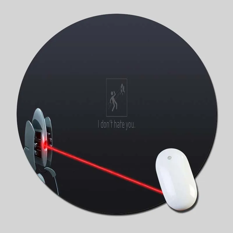 

Portal Turret I Dont Hate You Hot Sale Gaming Round Silicon Durable Mouse Pad 200*200*2mm