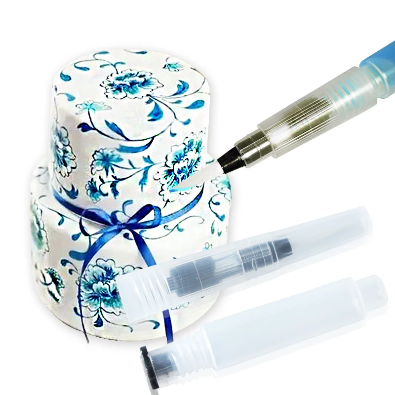 

3pc/lot Cake Decorating Brush Set Useful Tools cake tools Refillable Pilot Cake Decorating Water Brush Painting Pen
