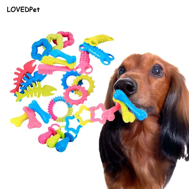 Pet Dog Toys Safe Non toxic TPR Rubber Puppy Chew Dogs To Bit Ball Ring