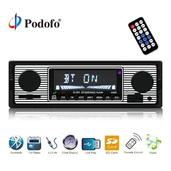 Podofo 12 V автомобильное радио Bluetooth Стерео FM MP3 USB SD AUX аудио Авто Электроника Авторадио 1 DIN ото teypleri радио