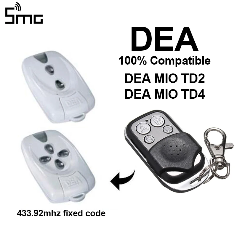 

1pcs DEA Gate Garage Remote Control duplicator 433.92mhz fixed code DEA MIO TD2,DEA MIO TD4 DEA gate remote transmitter