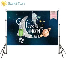 Sunsfun 7x5 футов астронавты ракета Космос день рождения звезда фон для фотосессий-воздушный шар виниловая ткань компьютерный принт дети фоны