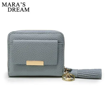 

Mara's Dream 2019 Women's Pebbled Tassel Zipper Wallet Purse Wallet Card Bag Clutch Bag Short Paragraph