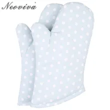 Neoviva Spots тканевые стеганые детские перчатки для духовки для игровой кухонный набор из 2 в горошек Детские Синие Защитные Перчатки-рукавицы для приготовления пищи