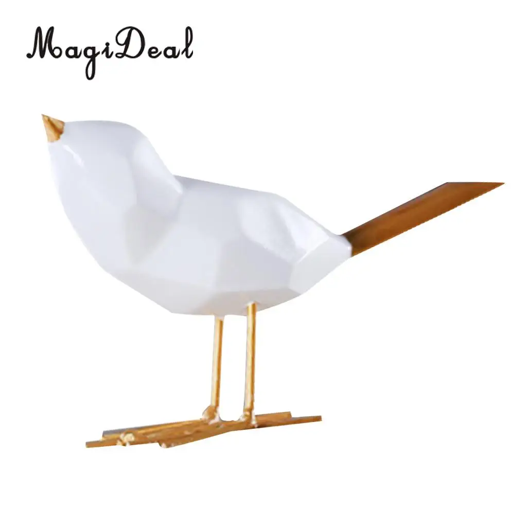 Resin Modern Bird Figurine Statue Abstract Art Sculpture for Home Room Decor