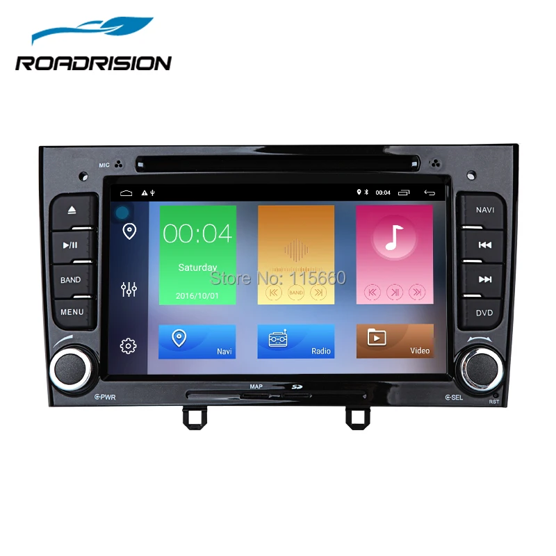 RoadRision 2Din Android 8,1 автомобильный DVD Мультимедиа gps навигация для peugeot 408/308/308SW автомобильный dvd-плеер черный/серый