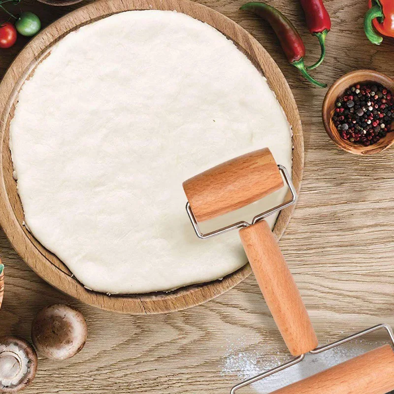 

Wooden Rolling Pin Hand Dough Roller for Pastry Fondant Cookie Dough Chapati Pasta Bakery Pizza Kitchen tool