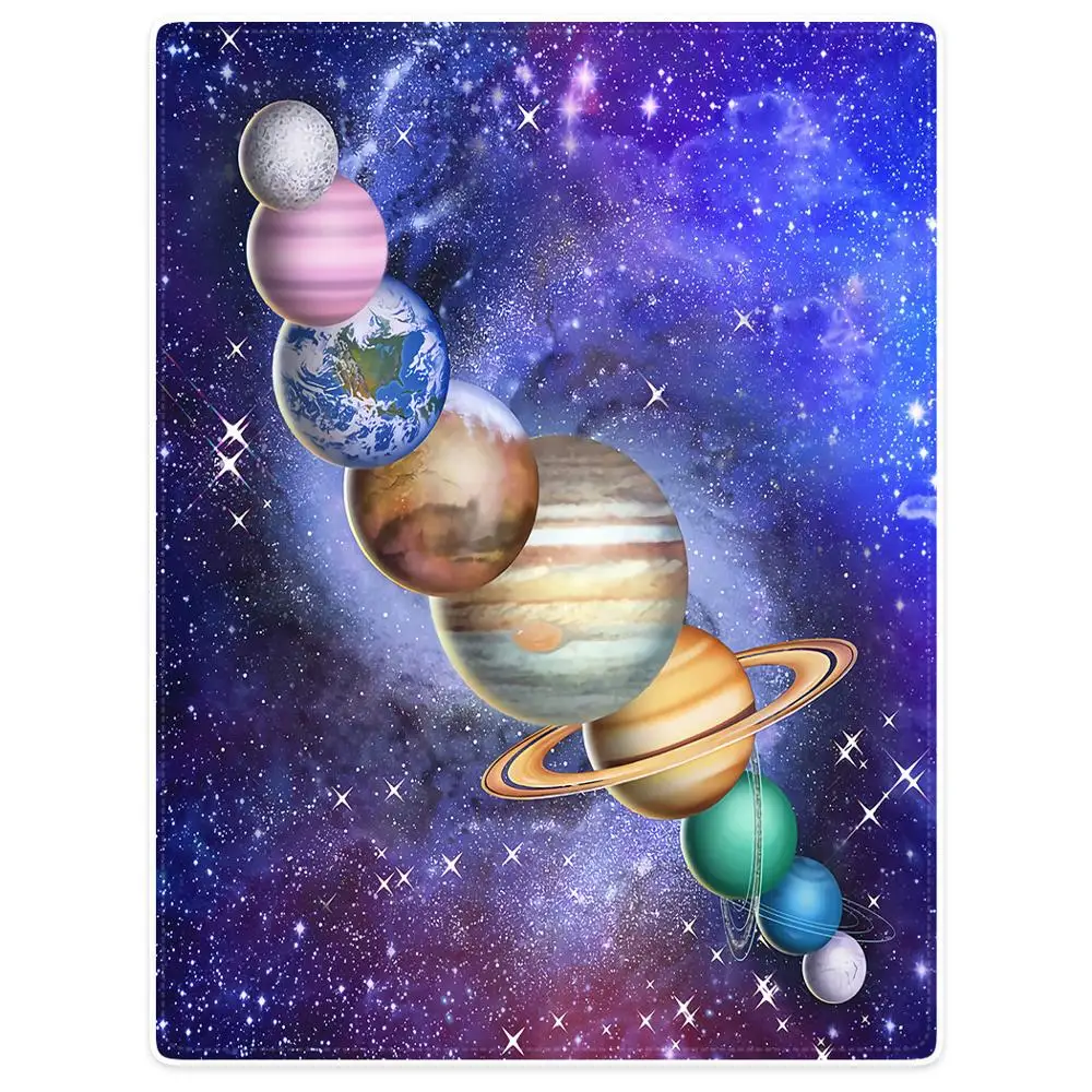 

Blankets Cobertor Warmth Soft Plush Galaxy Nebula Stars Milkyway Planet Sofa Bed Throw a Blanket Plaid