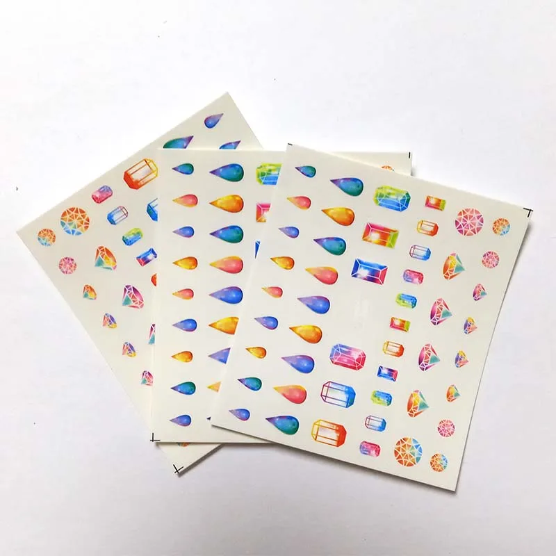 

3pcs Nail Art Tips Decorations Decals DIY Manicure Slider Embossed Nail Sticker Feathe Adhesive B05