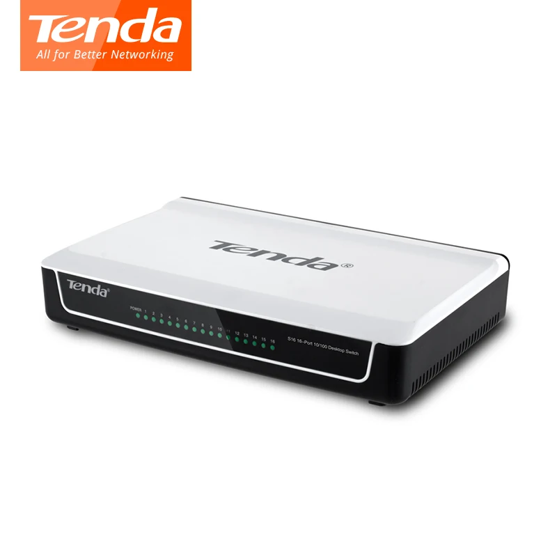 Tenda S16 16 портов 10/100 м сетевые переключатели 3 2 Гбит/с быстрый