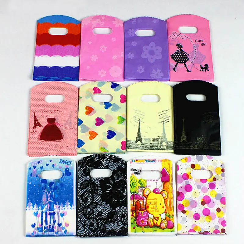 9*15 Wholesale Plastic Gift Jewelry Packing Bag Shopping Bags Pouches