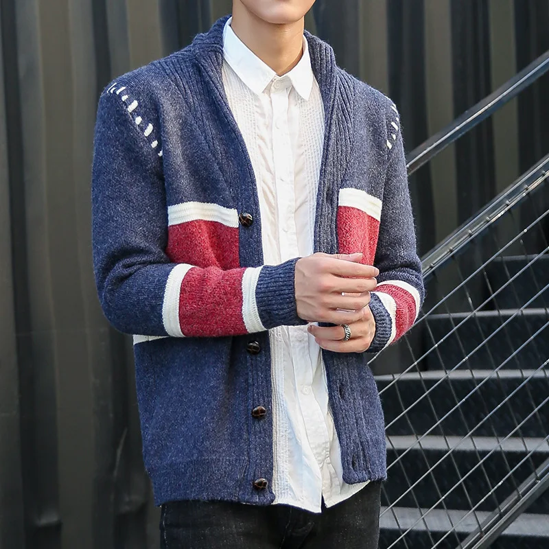 Buy Autumn And Winter Warm Knitted Cardigan Male For 2017 New Year's Fashion