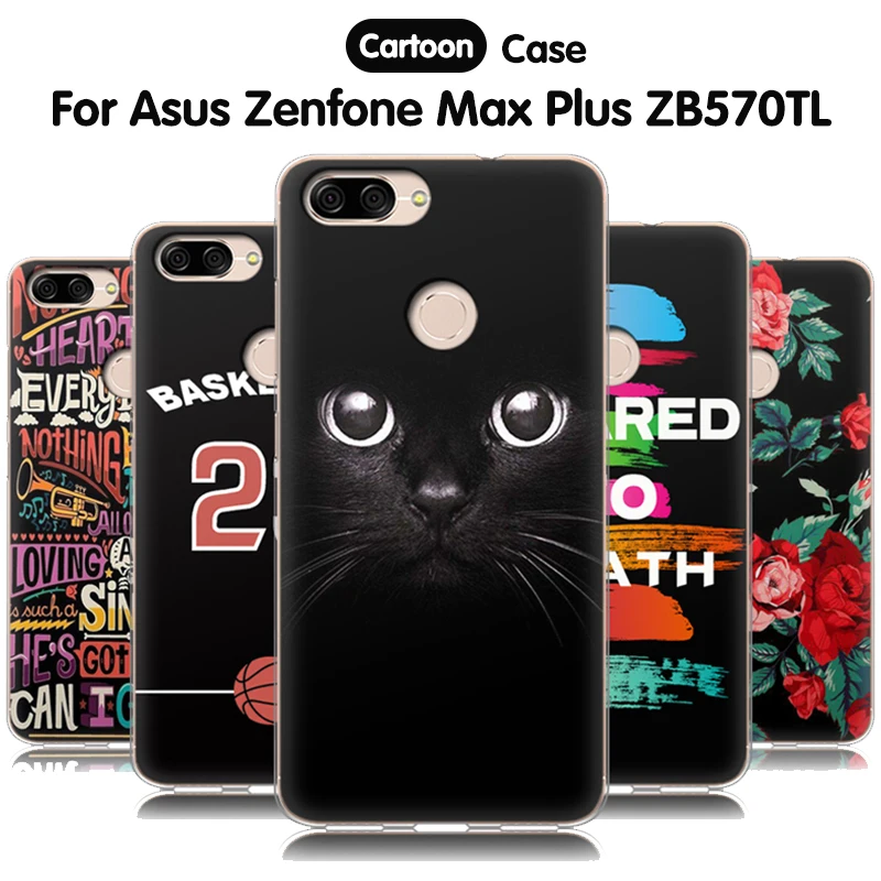 Чехол EiiMoo для Asus Zenfone Max Plus M1 ZB570TL силиконовый мягкий чехол с мультяшным принтом ASUS