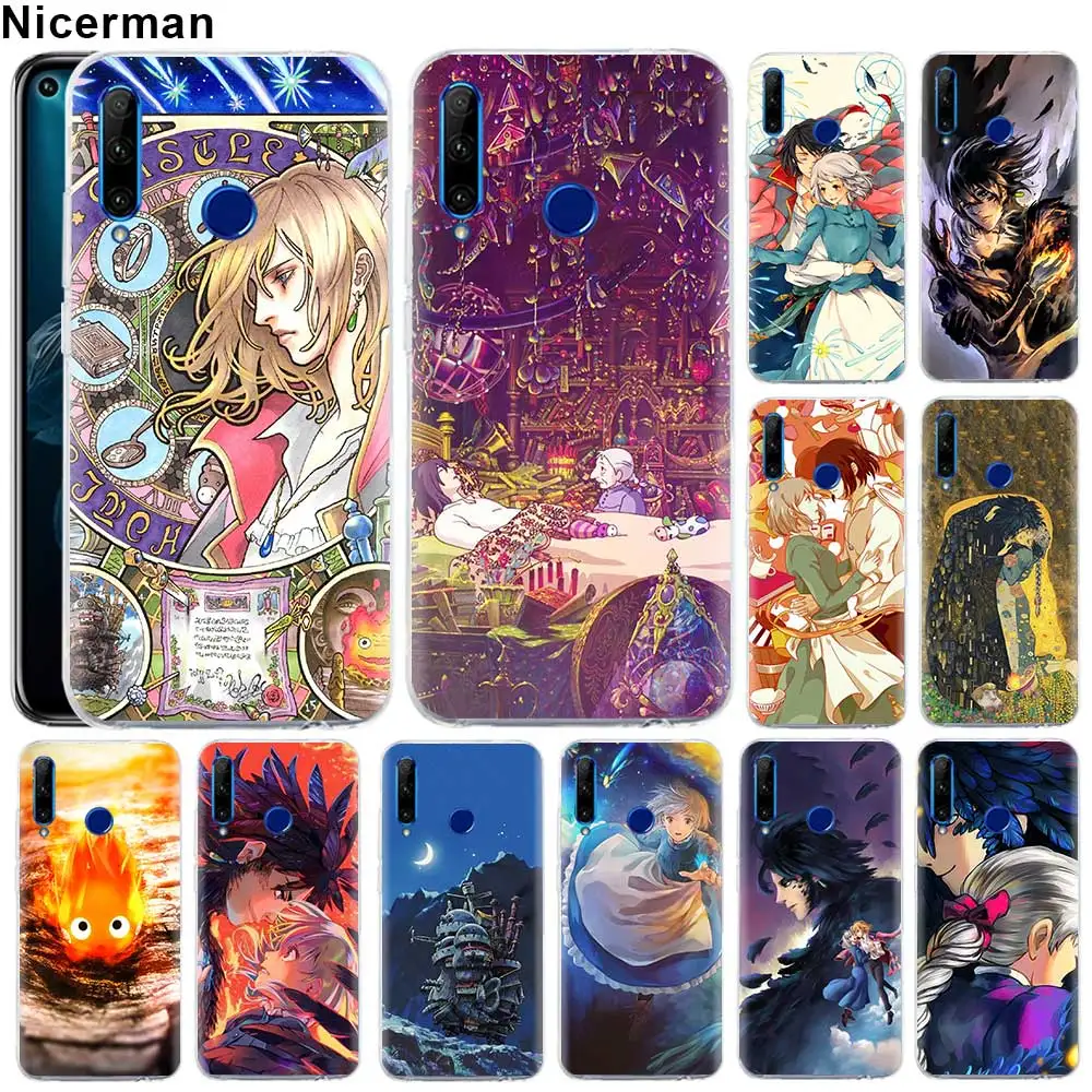 

Howl's Howls Moving Castle Phone Case for Huawei P30 P30 Pro Honor 20 Pro 10 20 Lite 8X 8S 8A 8C V20 Soft TPU Case Fundas