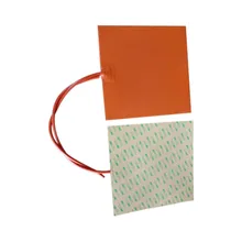 Изготовленный На Заказ силиконовый резиновый 3D-принтер нагреватель 220 В переменного тока 400 Вт 300x300 мм клей 1 сторона 100 к термистор 1000 мм свинцовый провод