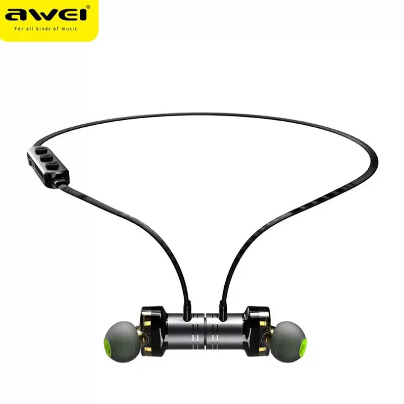 AWEI Новинка X670BL Bluetooth наушники с двумя драйверами беспроводные микрофоном Super Bass