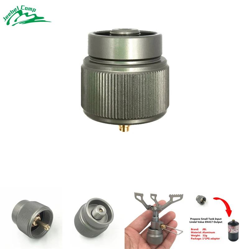 

Mini Propane Gas Tank Input EN417 Valve Flat Tank Output Outdoor Camping Stove Convert Cylinder LPG Canister Adapter