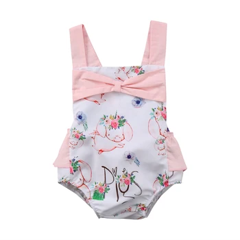 

Newborn Baby Girl Bodysuit Pig Girls Clothing Cotton Sleeveless Summer Cotton Backless Cute Jumpsuit Outfits Sunsuit Clothes