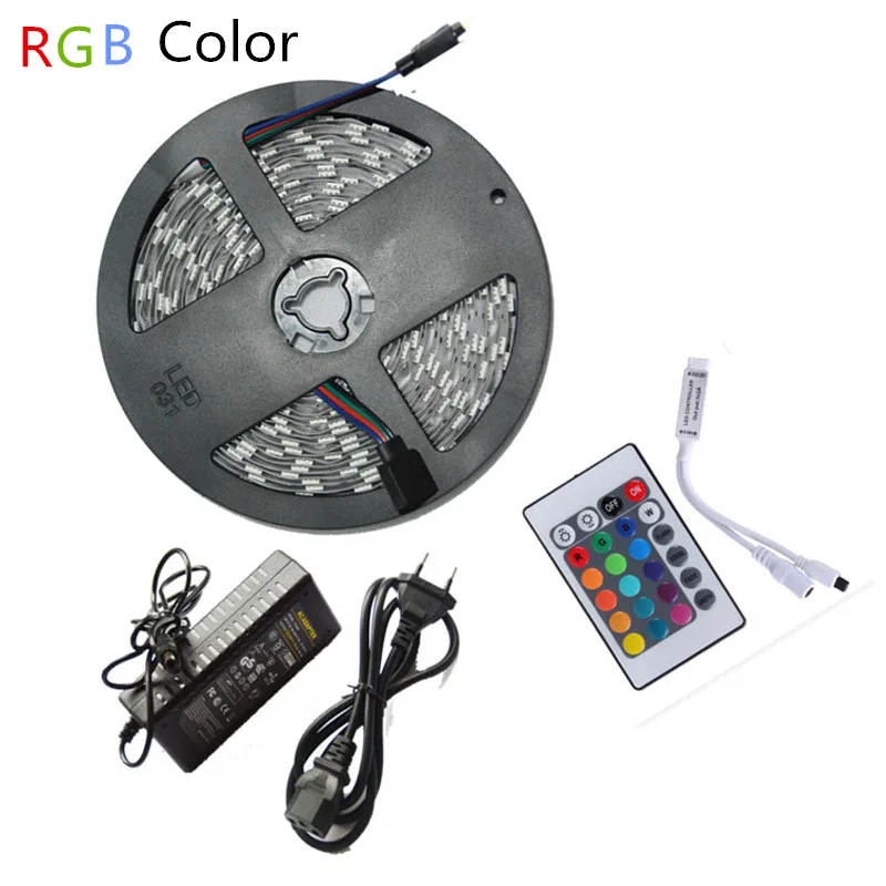 

1 Kit No Waterproof DC 24V LED Strip 5050 Flexible LED Light RGB Warm White White Blue LED Strip 60LEDs/m
