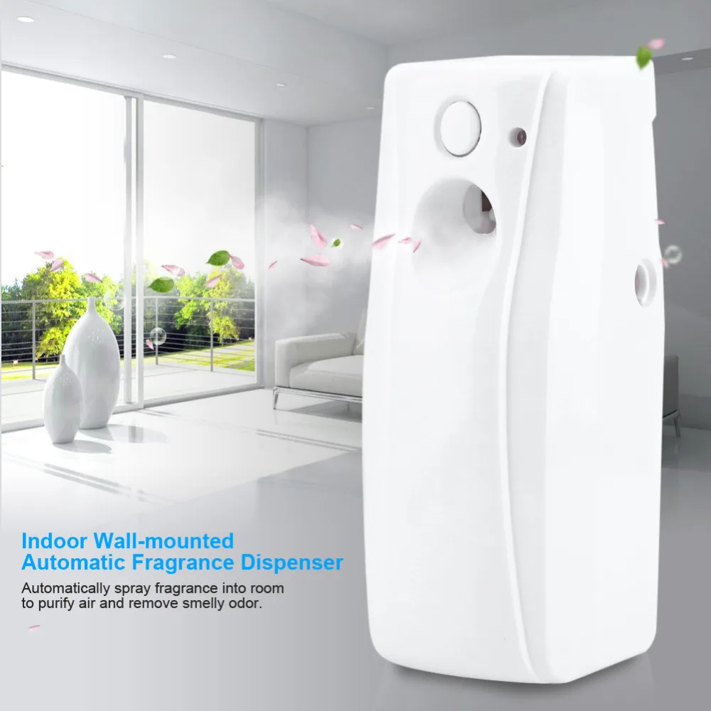 

Indoor Wall-mounted Automatic Air Freshener Fragrance Aerosol Spray Dispenser with Light Sensor